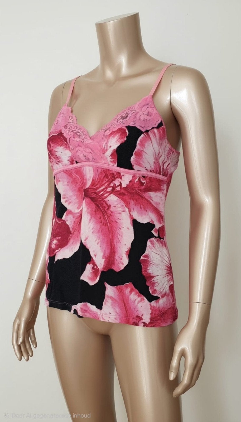 Maille Demoiselle Topje Maat 38 met Bloemenprint en Kant, Kleding | Dames, Maat 38/40 (M), Maille Demoiselle, Ophalen of Verzenden