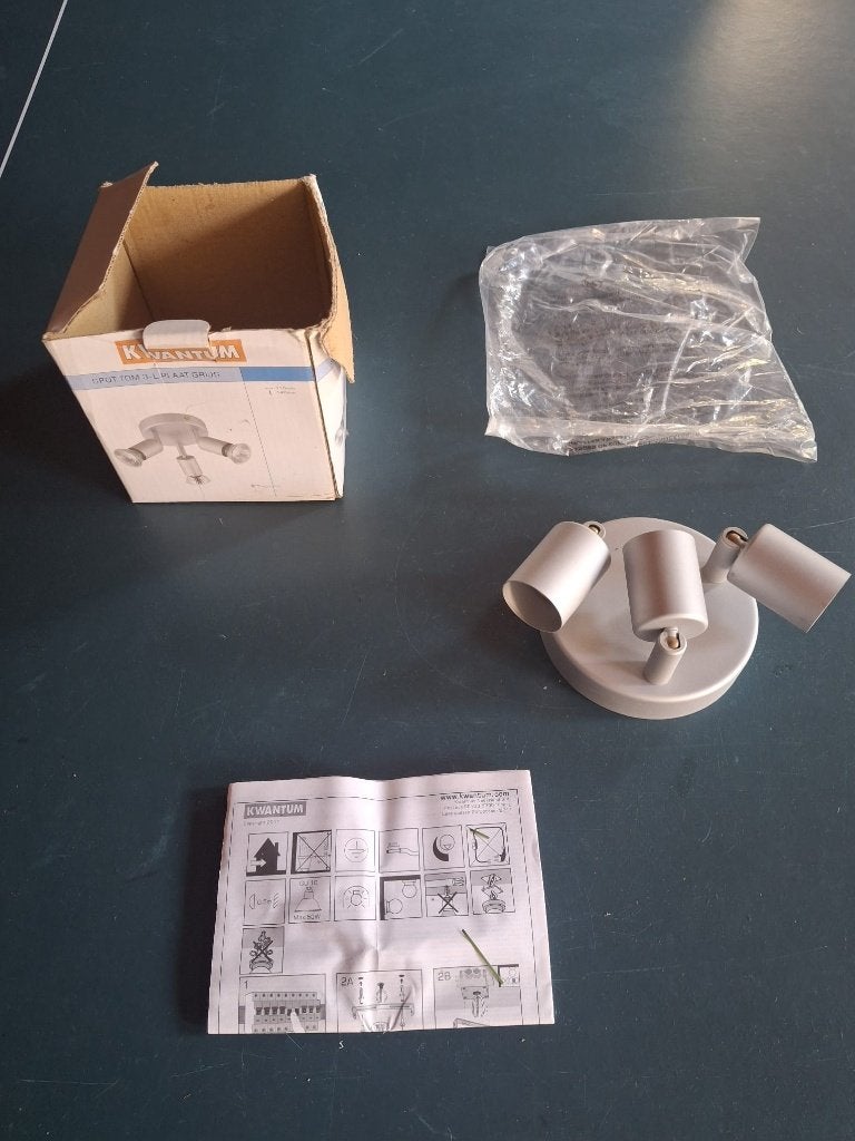 karwei triospot nieuw in doos, Huis en Inrichting, Lampen | Spots, Ophalen of Verzenden, Nieuw, Plafondspot of Wandspot