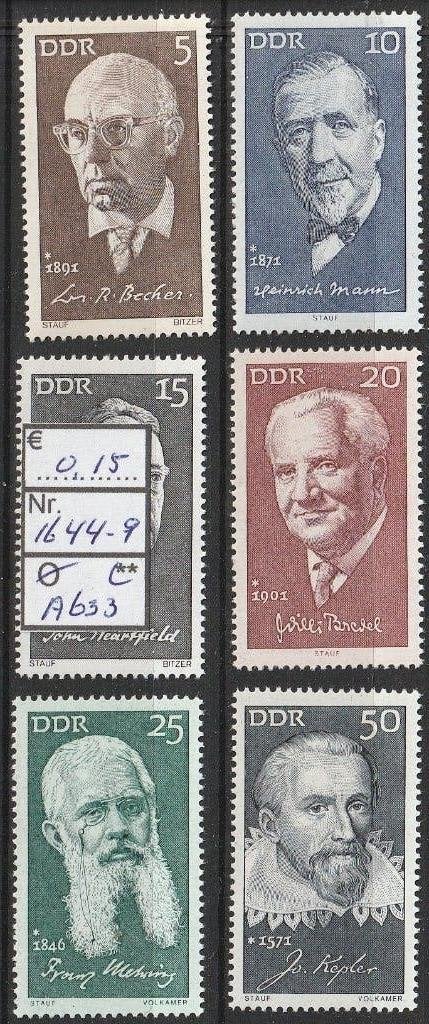 DDR Persoonlijkheden Michel1644-9 Nr.A633p, Verzenden, DDR, Postfris