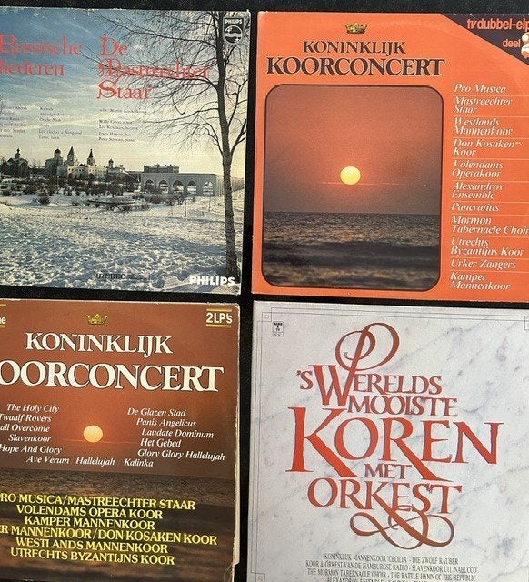 Vier elpees Koren/Orkesten, Ophalen of Verzenden, Gebruikt, Overige formaten