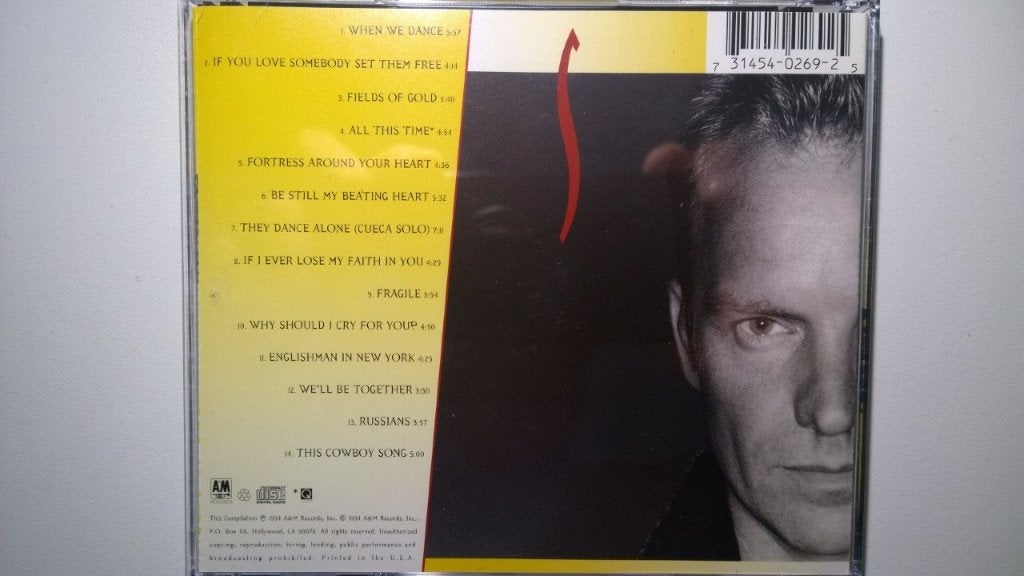 Sting - Fields Of Gold The Best Of Sting 1984 - 1994, Ophalen of Verzenden, Zo goed als nieuw