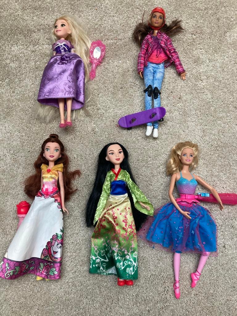 Diverse Barbiepoppen en Disney Prinsessen Los of als Set, Ophalen of Verzenden, Gebruikt, Barbie
