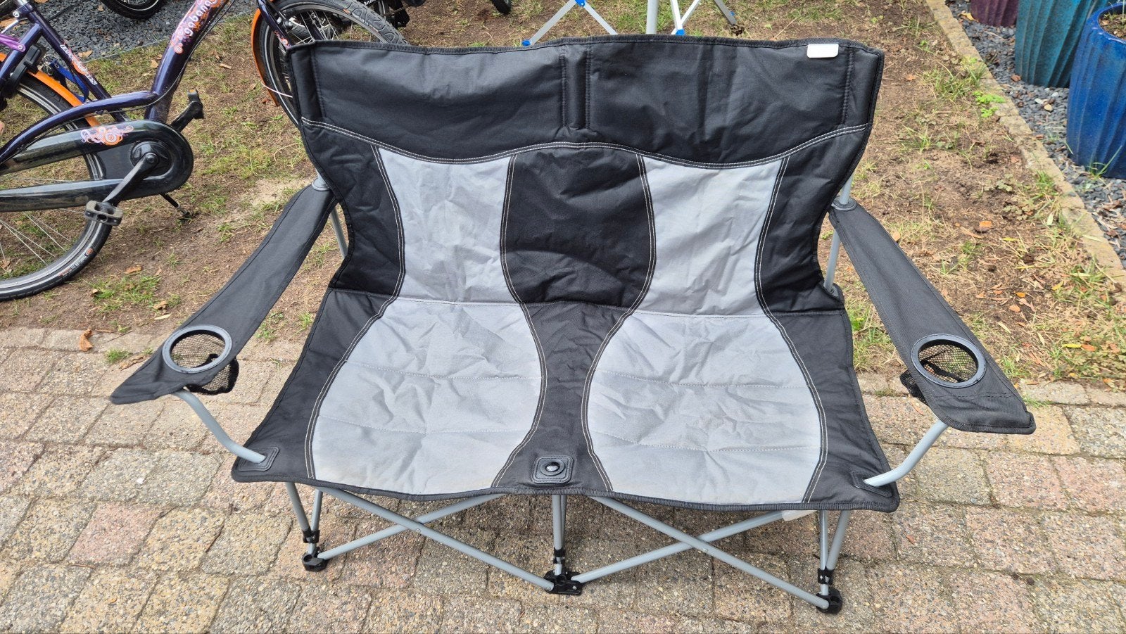 Kampa Lofa 2-persoons kampeer vouwbank, Ophalen, Gebruikt, Campingstoel