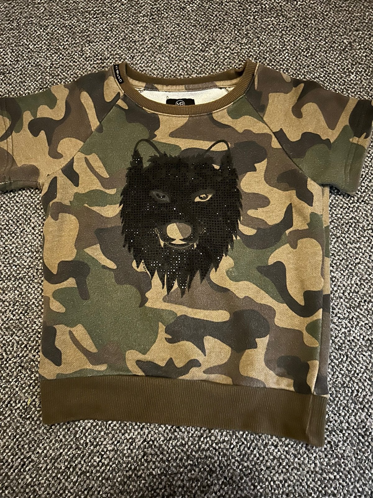 My Brand shirt leger wolf met steentjes maat 104/110, Ophalen of Verzenden, Gebruikt, Jongen of Meisje, Shirt of Longsleeve