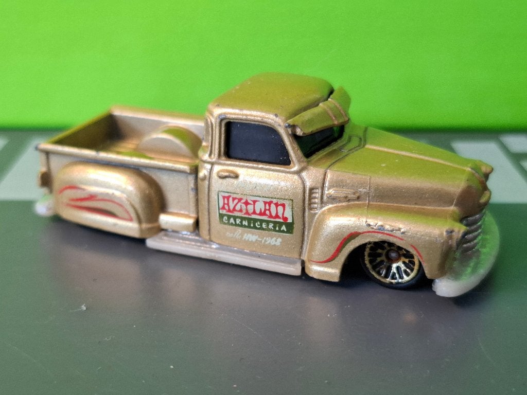 Hotwheels - La Troca 1950 Chevrolet 3100 [goud] 1/64, Ophalen of Verzenden, Gebruikt, Auto