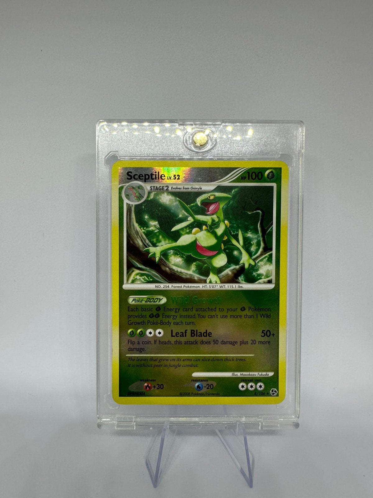 Sceptile 8/106 Reverse Holo Rare Great Encounters Pokemon, Ophalen of Verzenden, Zo goed als nieuw