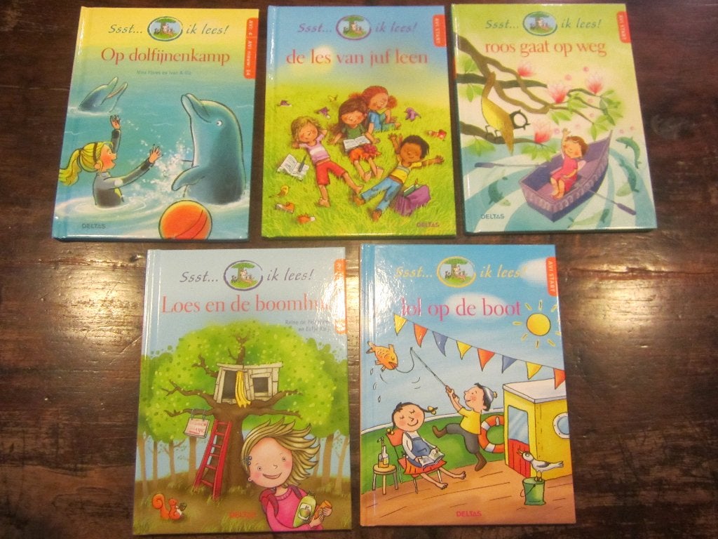 Ssst... ik lees! roos/juf leen/lol op de boot/boomhut/dolfij, Ophalen of Verzenden, Zo goed als nieuw, Fictie algemeen