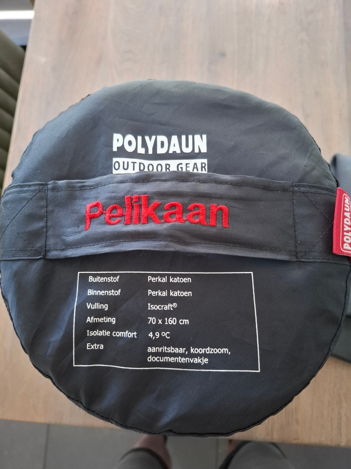 Polydawn Pelikaan Slaapzak - Rood, 70x160cm, Ophalen