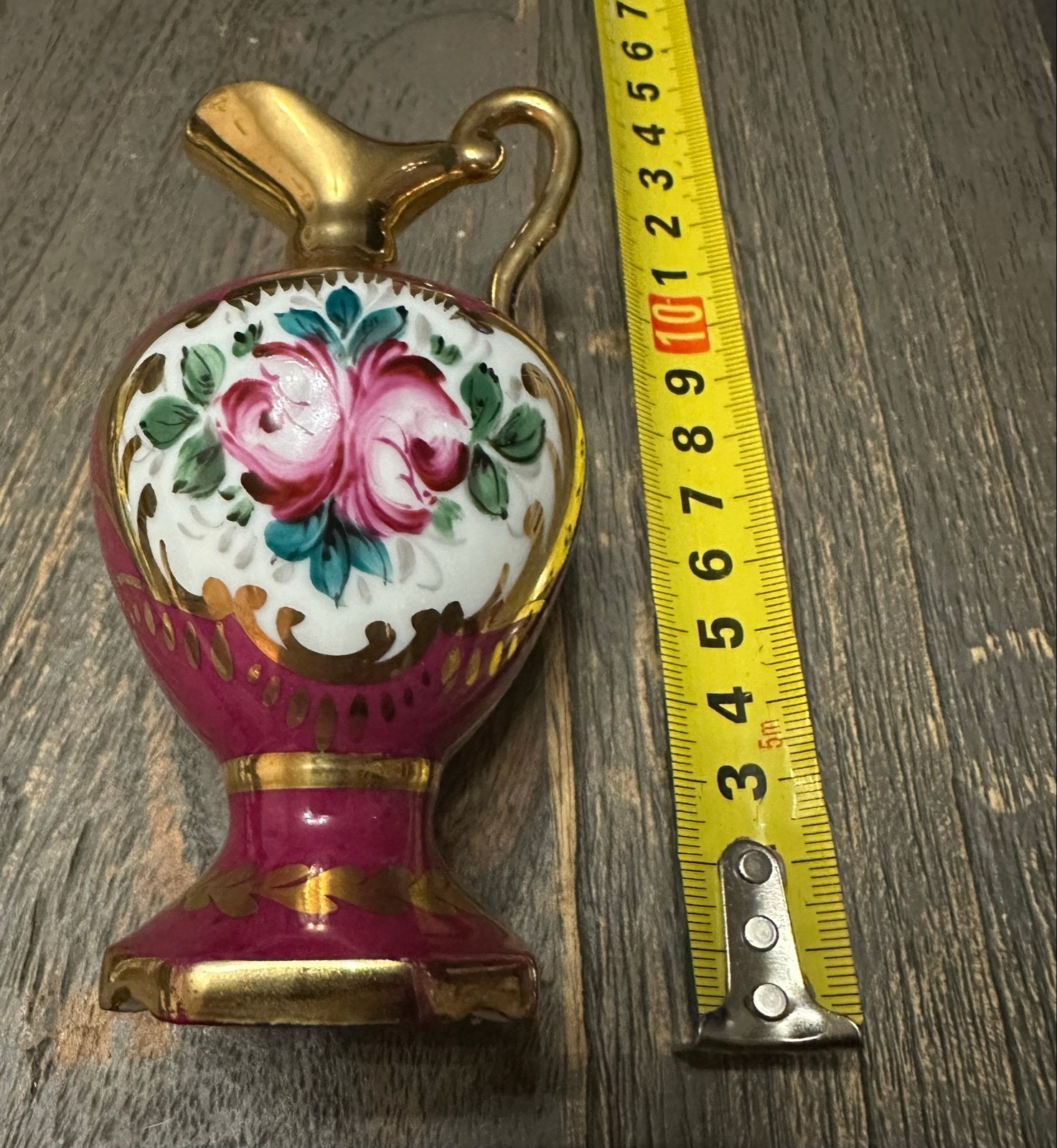 Vintage Frans miniatuur vaasje / schenkkan porselein, Ophalen of Verzenden