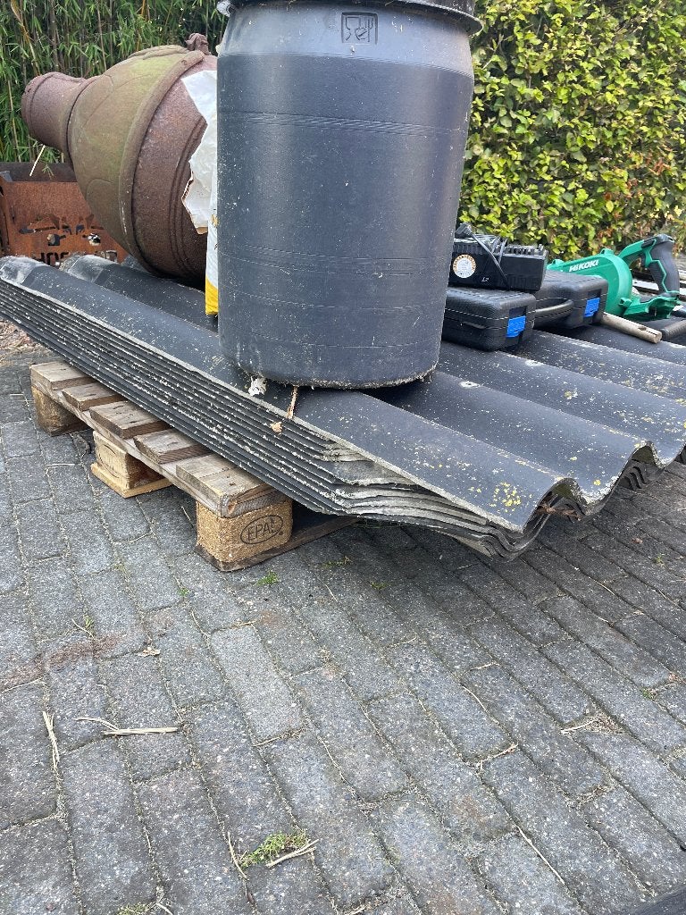 Golfplaten +/-100m2, Doe-het-zelf en Verbouw, Dakpannen en Dakbedekking, Ophalen, Gebruikt, Zwart, 15 m² of meer