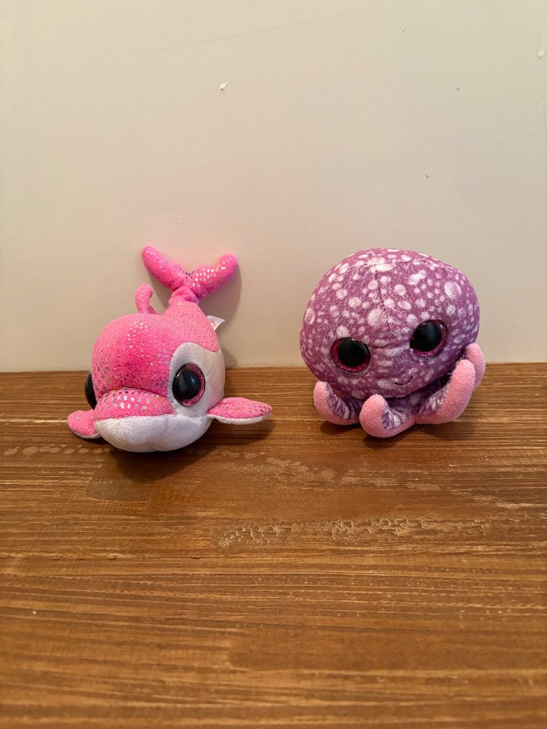 Set van twee kleine knuffels, Overige karakters, Overige typen, Ophalen of Verzenden, Zo goed als nieuw