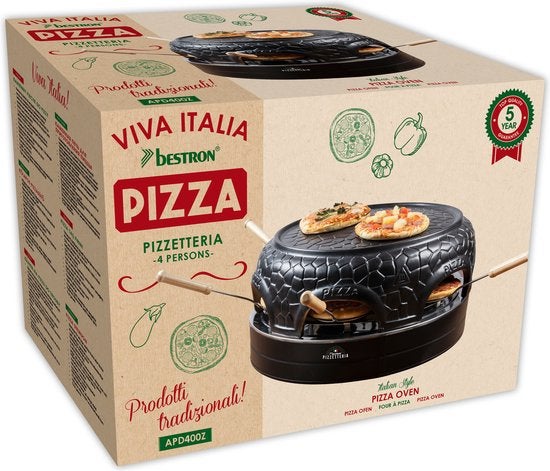 Bestron pizza oven/gourmetstel. NIEUW!, Ophalen of Verzenden, Zo goed als nieuw, Minder dan 45 cm