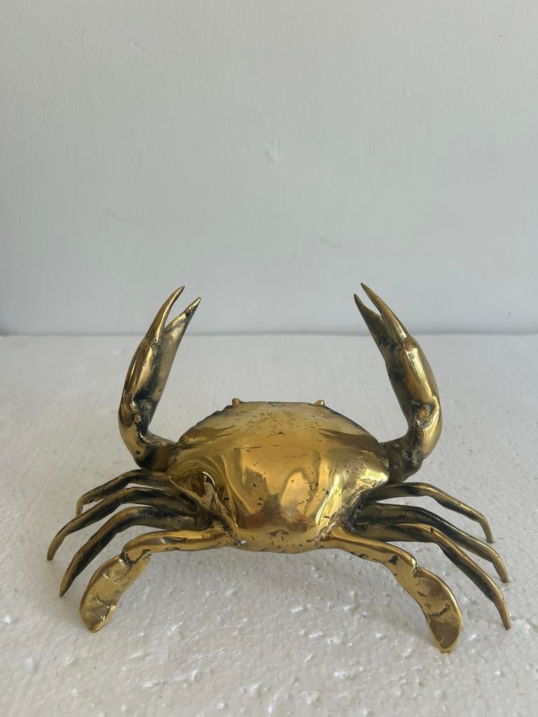 Prachtige brons gepolijsde krab geen kreeft Kunst Design, Ophalen of Verzenden