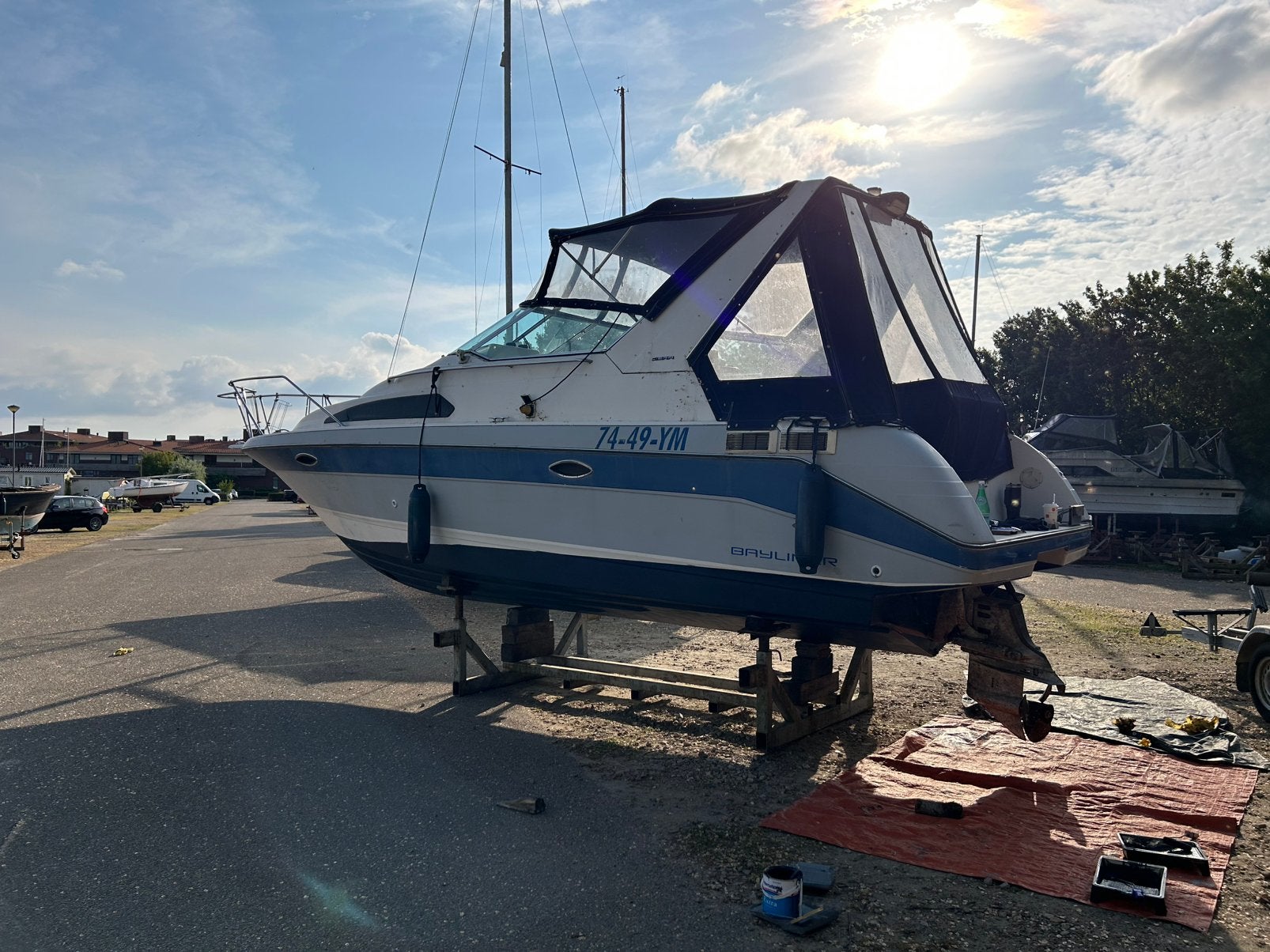 Bayliner Ciera 2755, Watersport en Boten, Gebruikt, Binnenboordmotor, 1.80 meter, 80 cm