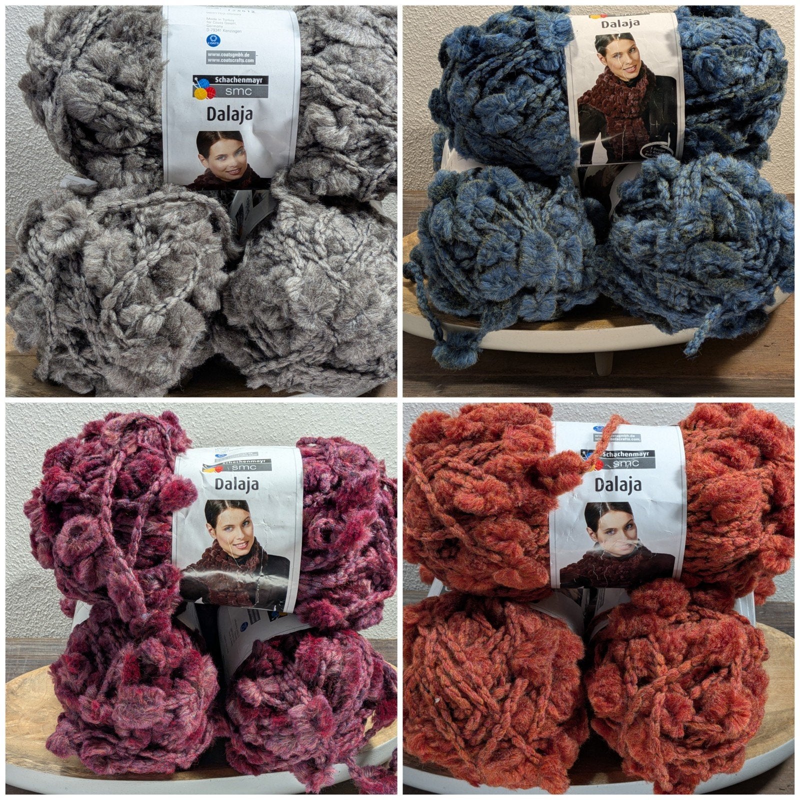 4 sets Schachenmayr Delaja Pompom fantasie garen, Ophalen of Verzenden, Nieuw, Breien of Haken, Wol of Garen