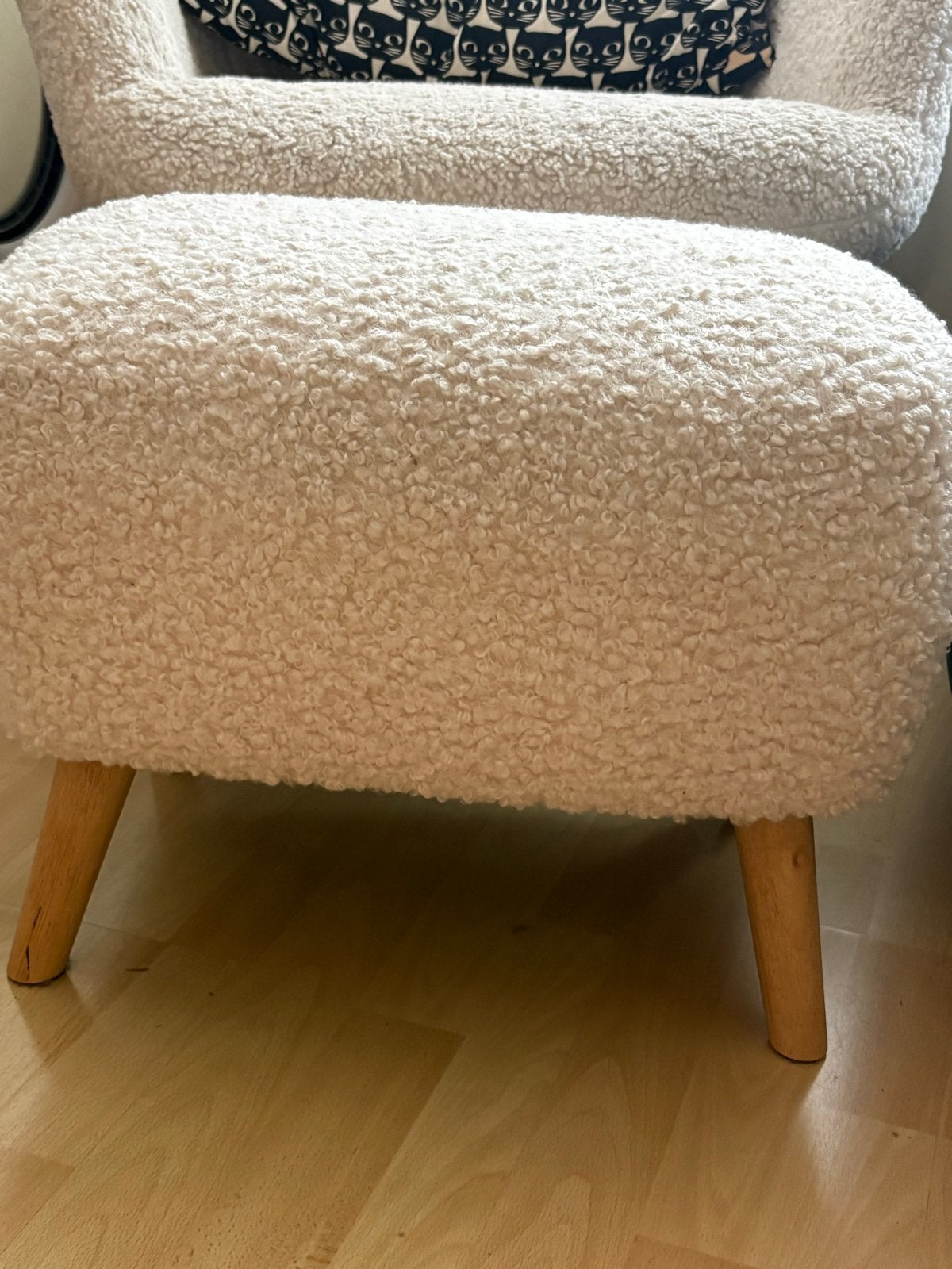 Comfortabele Teddy Fauteuil met Voetenbank - Zo goed als nie, Huis en Inrichting, Ophalen, 75 tot 100 cm, Zo goed als nieuw, Stof