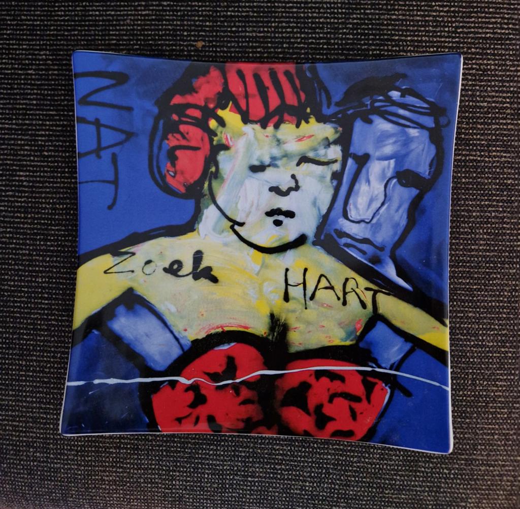 Herman Brood wandbord 'Zoek Hart', Schoonhoven Keramiek 1998, Ophalen