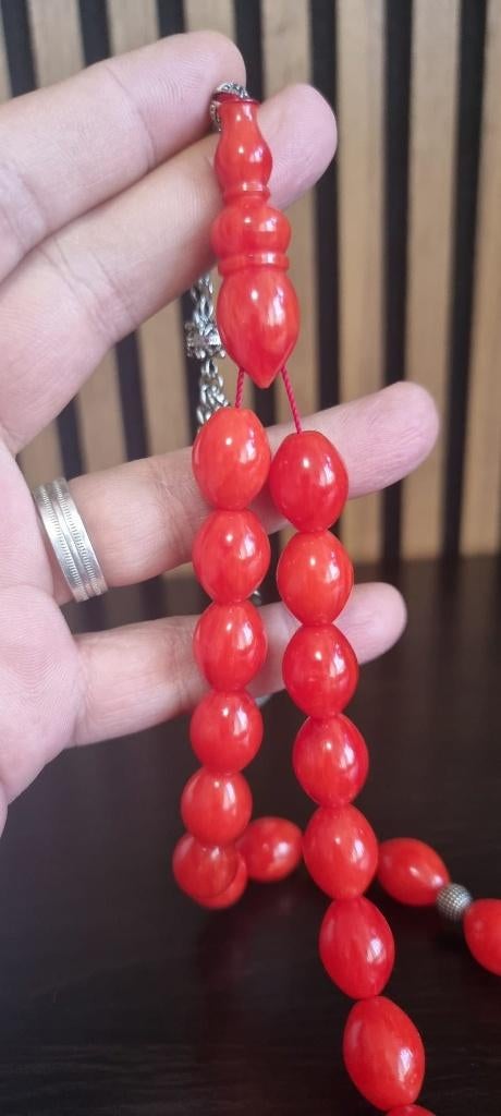 Tasbih (gebedskralen) uit de Turkse Faturan, Sieraden, Tassen en Uiterlijk, Ophalen of Verzenden, Nieuw, Oranje, Overige materialen