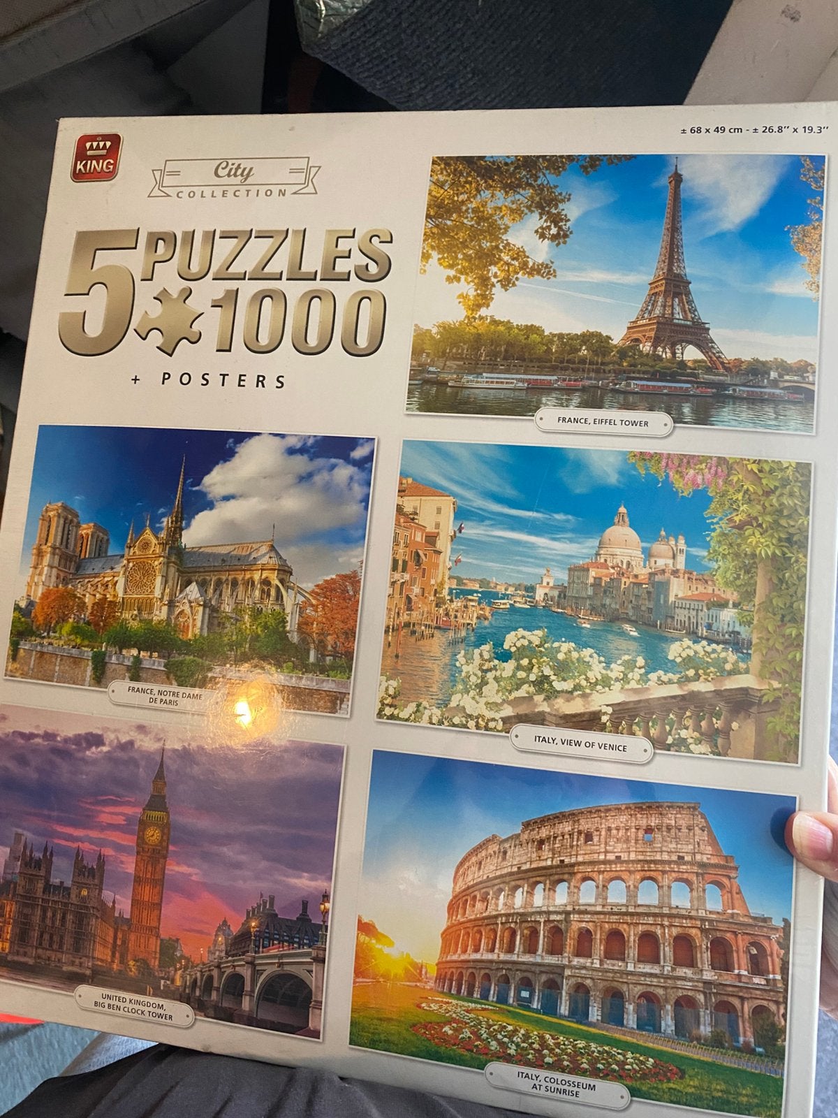 5 puzzels van 1000 stukjes, verpakking nog dicht, Ophalen, 500 t/m 1500 stukjes, Nieuw