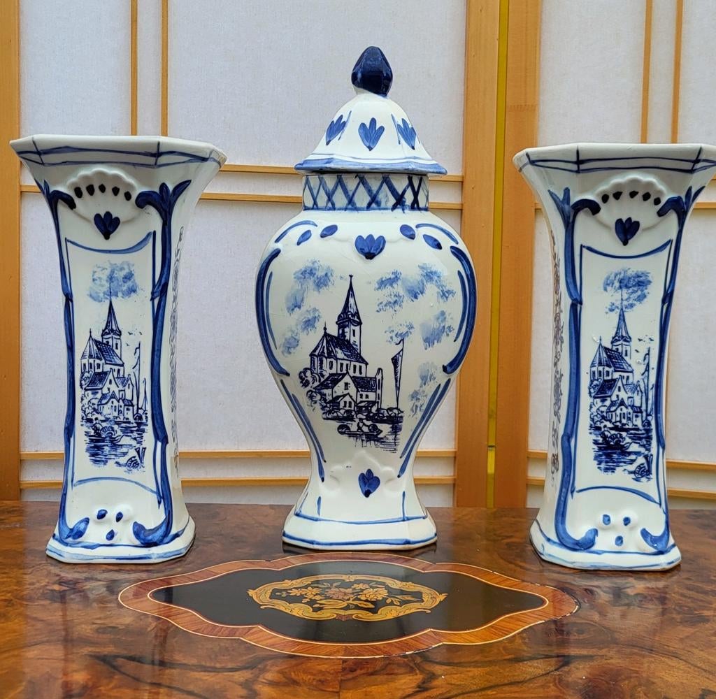 Delfts blauw/Handpainted/Kaststel/Vazen/Dekselvaas, Ophalen