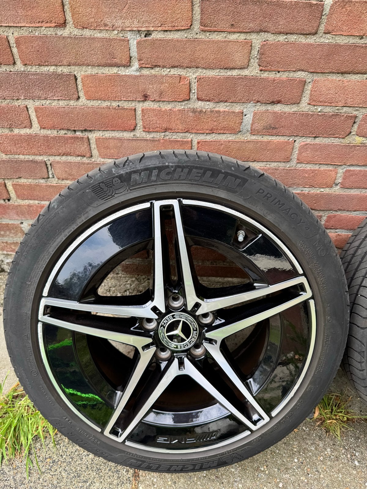 AMG Velgen -Michellin banden- tpmssensoren  18 inch, Ophalen, 18 inch, Gebruikt, 255 mm