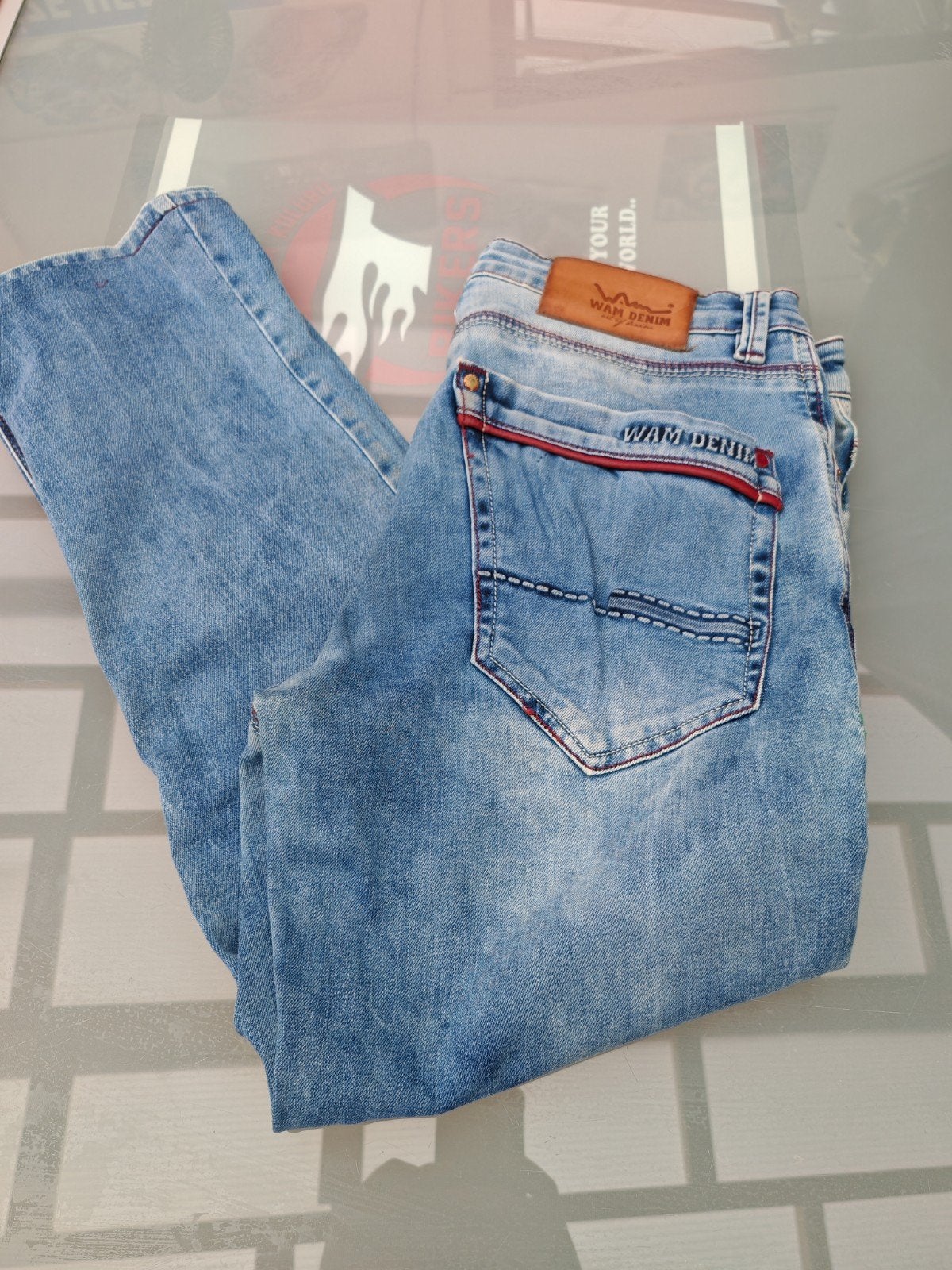 WAM Denim Jeans - Maat 34 - Zo goed als nieuw, Blauw, Ophalen of Verzenden, Zo goed als nieuw, W33 - W34 (confectie 48/50)
