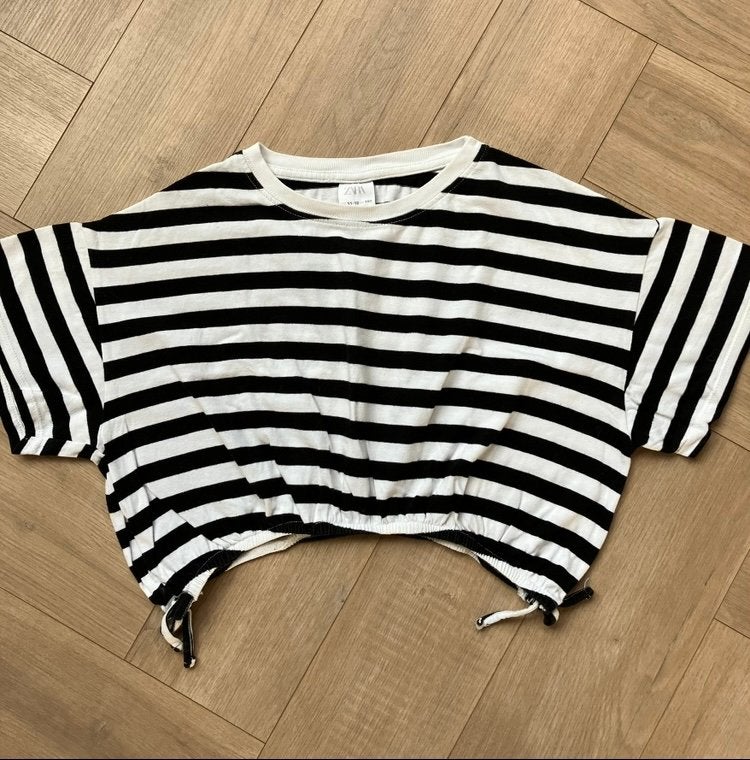 Zara zwart/wit gestreepte top 152, Ophalen of Verzenden, Zo goed als nieuw, Meisje, Shirt of Longsleeve