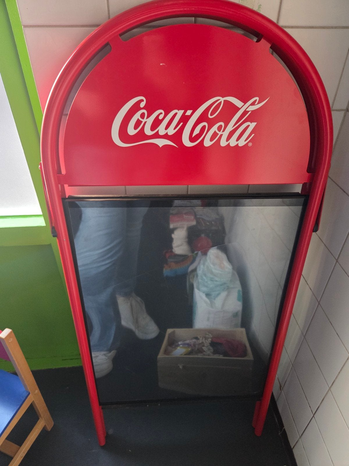 Coca Cola Reclame Stoepbord - Origineel en Opvallend, Ophalen, Zo goed als nieuw, Reclamebord
