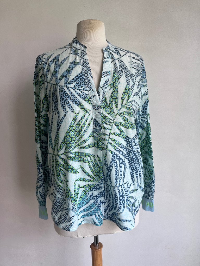 Emily van den bergh blouse maat 40 groen blauw, Maat 38/40 (M), Emily van den bergh, Zo goed als nieuw, Verzenden