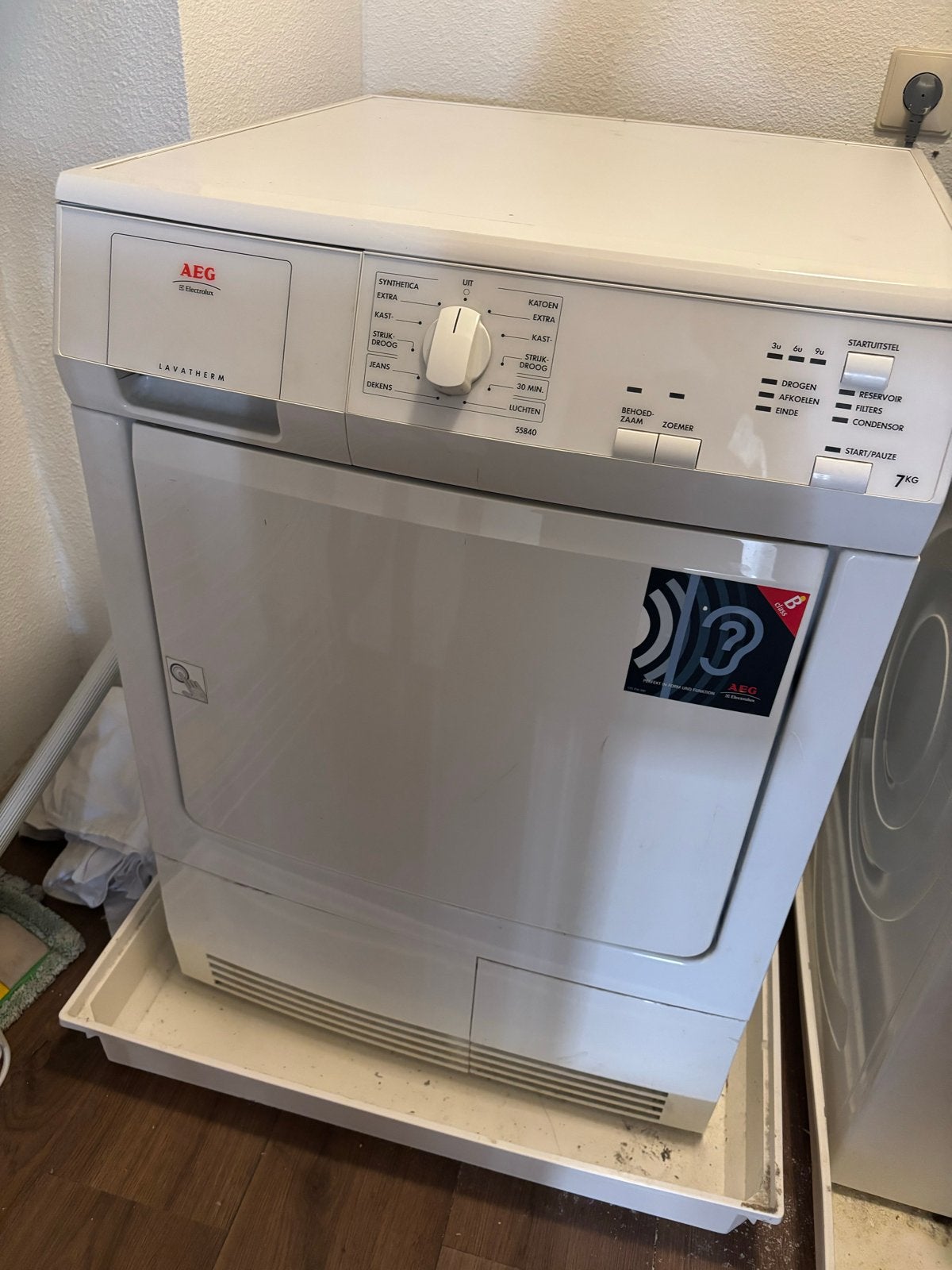 DIRECT OPHALEN AEG Lavatherm 7kg Condens droger, 6 tot 8 kg, Gebruikt, Ophalen of Verzenden, Voorlader