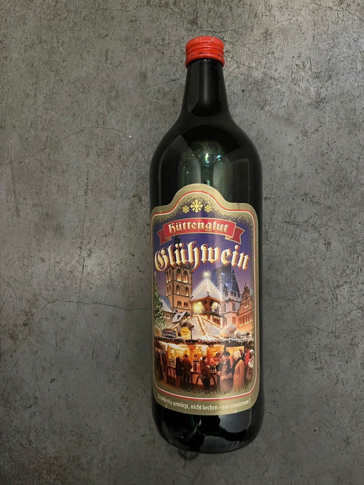 Hüttenalur Glühwein - 1 liter fles, Overige gebieden, Nieuw, Ophalen of Verzenden, Rode wijn