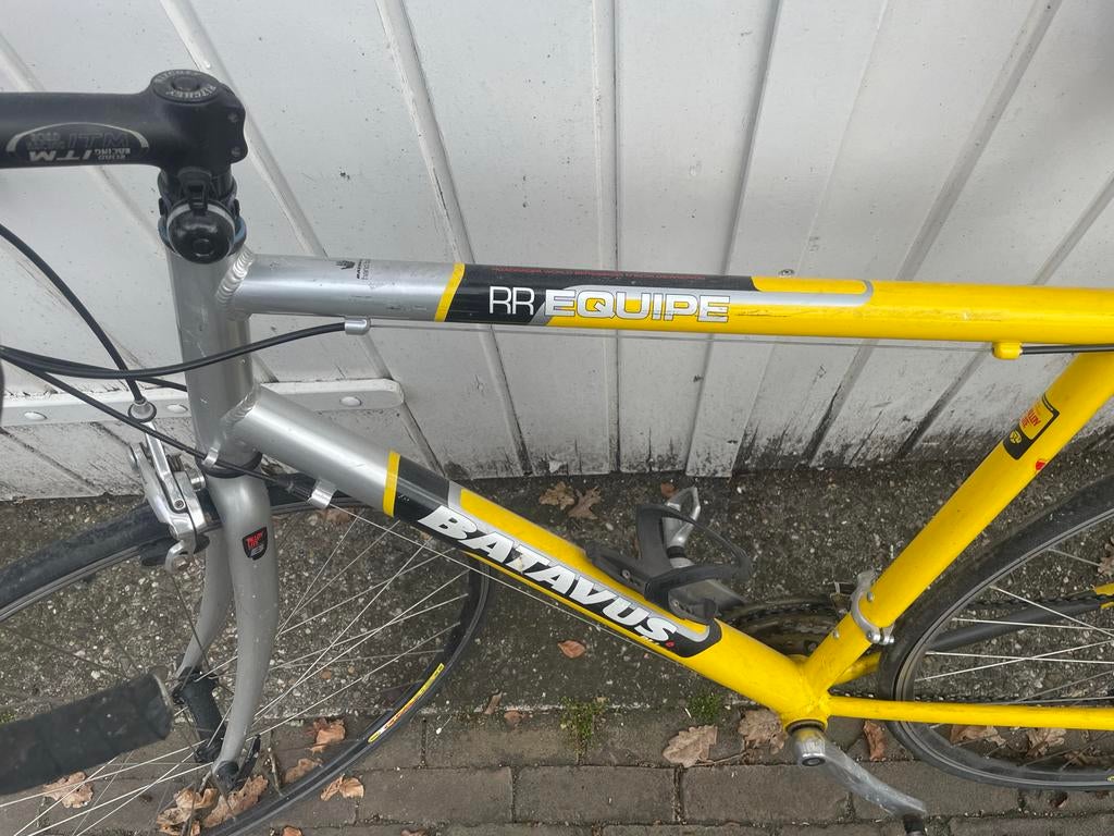 Batavus RR Equipe Racefiets - Geel/Zilver, Fietsen en Brommers, Fietsen | Racefietsen, Gebruikt, Heren, Batavus, Meer dan 20 versnellingen