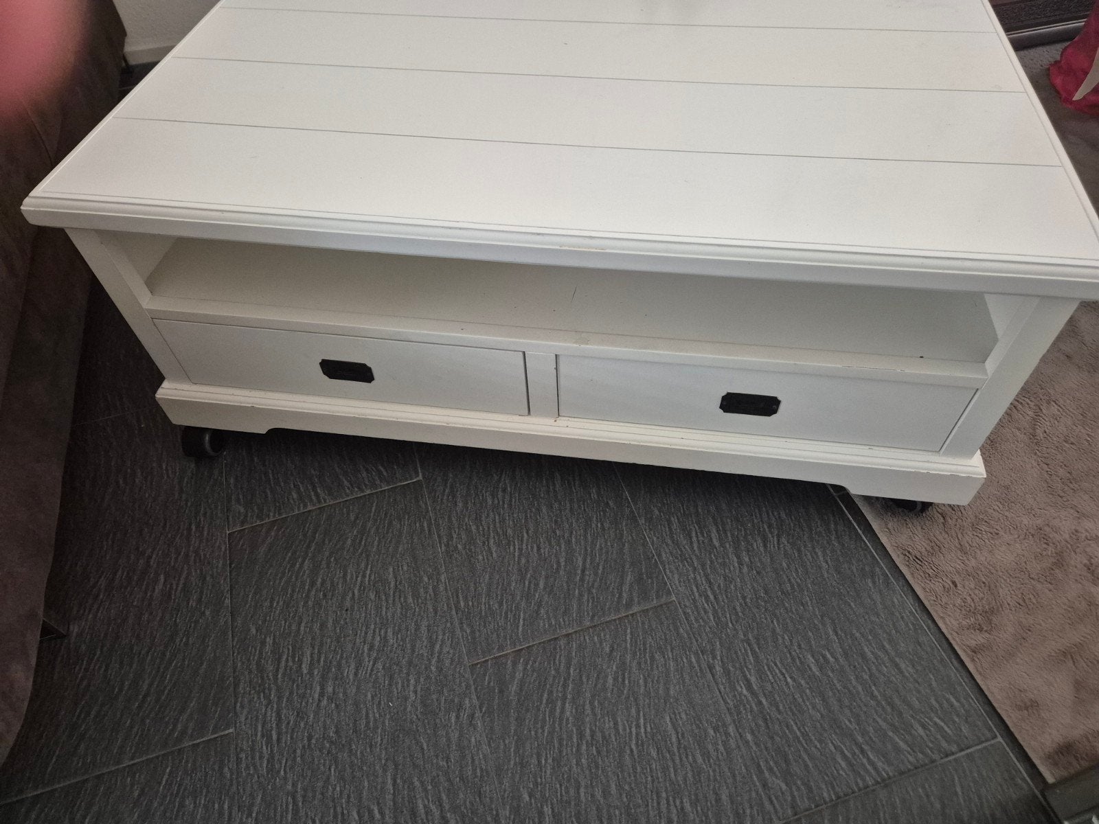landelijke salontafel, Huis en Inrichting, Tafels | Salontafels, Gebruikt, 100 tot 150 cm, Rechthoekig, 50 tot 100 cm