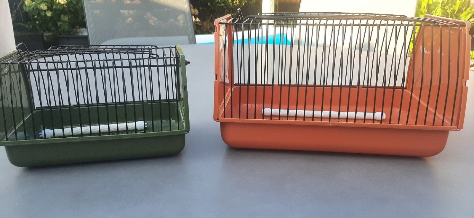 transport kooitjes, Dieren en Toebehoren, Vogels | Hokken en Kooien, Ophalen of Verzenden, Zo goed als nieuw, Kunststof, Vogelkooi