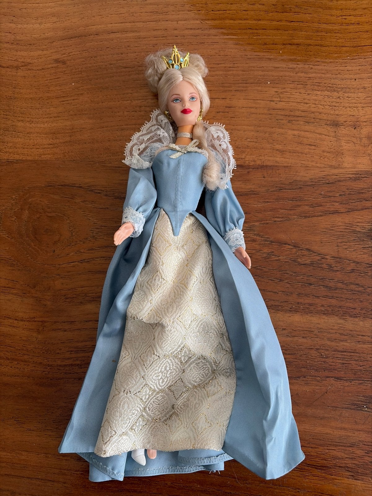 Barbie prinses pop in blauwe jurk, Ophalen of Verzenden, Gebruikt, Barbie