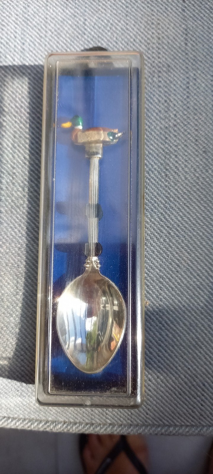 Verzilverd lepeltje met eendje - Mikado Collectables, Ophalen of Verzenden