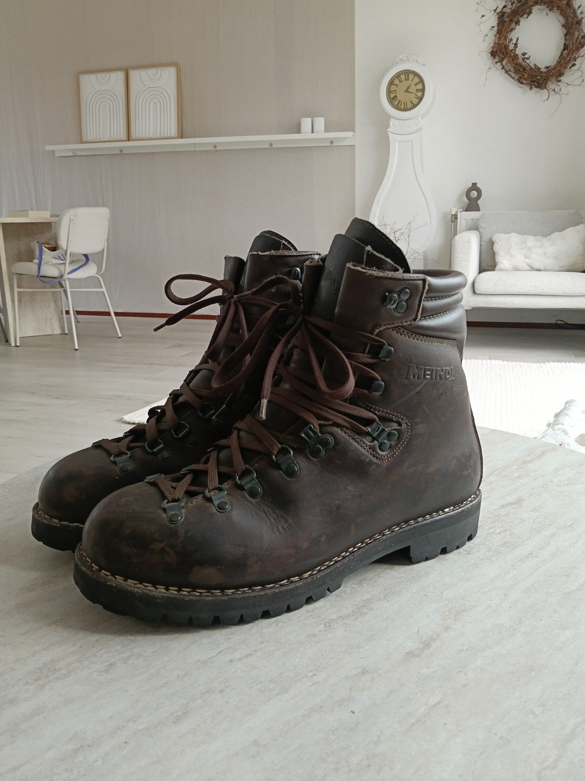 Meindl Perfekt Juchtenleer Vibram wandelschoen bergschoenen, Bruin, Ophalen of Verzenden, Zo goed als nieuw, Wandelschoenen of Bergschoenen