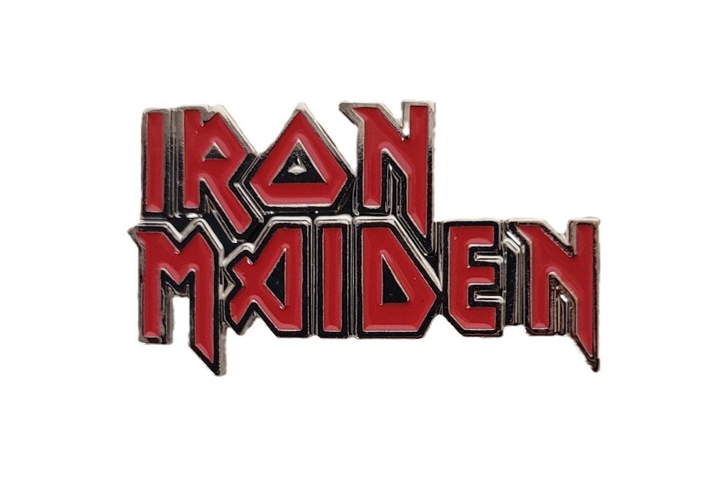 Iron Maiden logo rood pin van metaal speldje speld, Verzamelen, Info@deconoord.nl, Deco Noord, Nieuw, Ophalen of Verzenden
