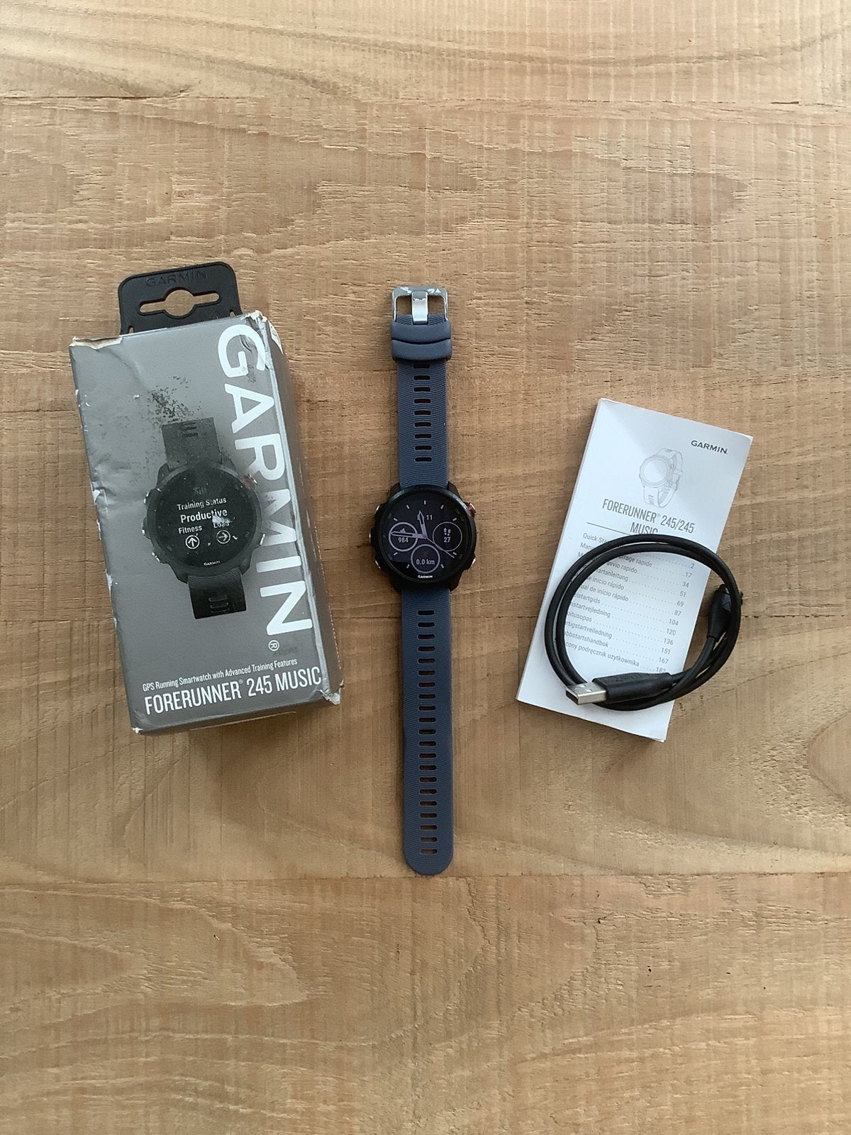 Garmin Forerunner 245 Music, Gebruikt, Zwart, Ophalen of Verzenden, Waterdicht