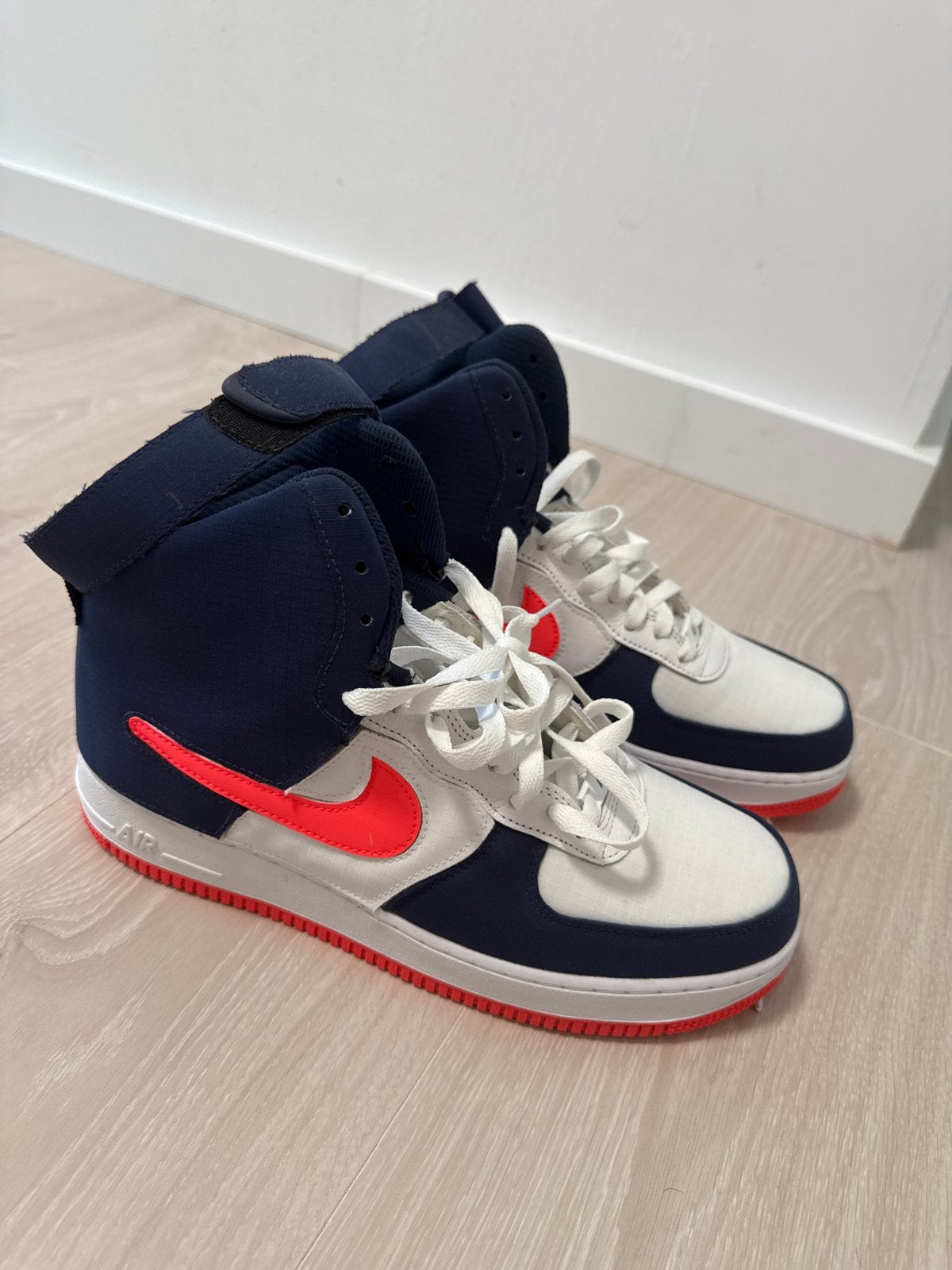 Nike Air Force 1 High - Maat 44.5, Ophalen, Gedragen, Blauw, Sneakers of Gympen