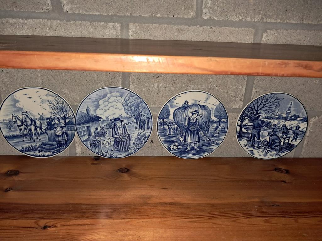 Wandborden delfs blauw, Ophalen of Verzenden