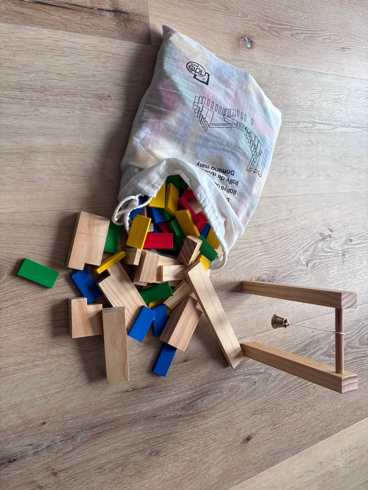 Goki Domino Rally van hout (250 delen), Kinderen en Baby's, Speelgoed | Houten speelgoed, Ophalen of Verzenden, Gebruikt