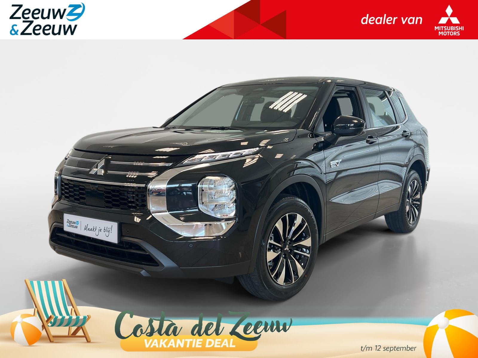 Mitsubishi Outlander 2.4 PHEV | PURE | DIRECT LEVERBAAR | PR, Automaat, Stof, Outlander, 4 cilinders