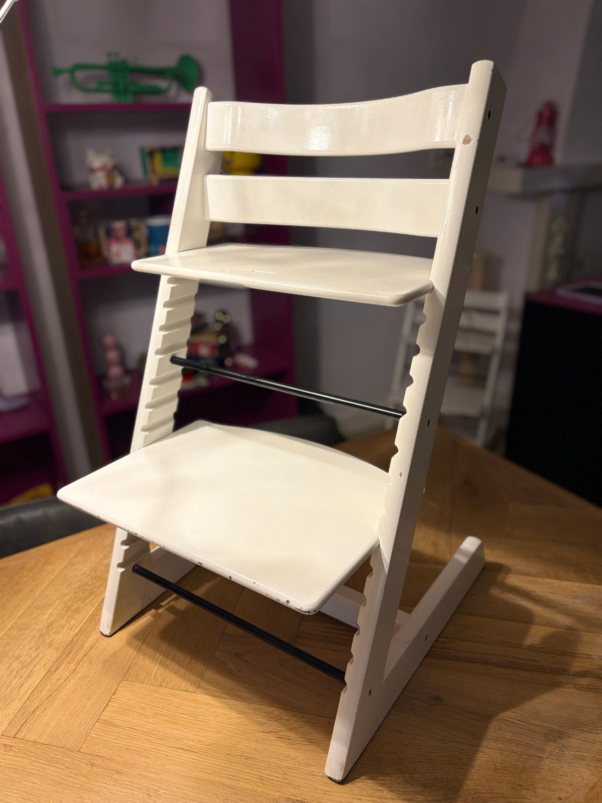 2̶ 1 Stokke Tripp Trapp kinderstoele̶n̶ wit, Ophalen, Gebruikt, Meegroeistoel
