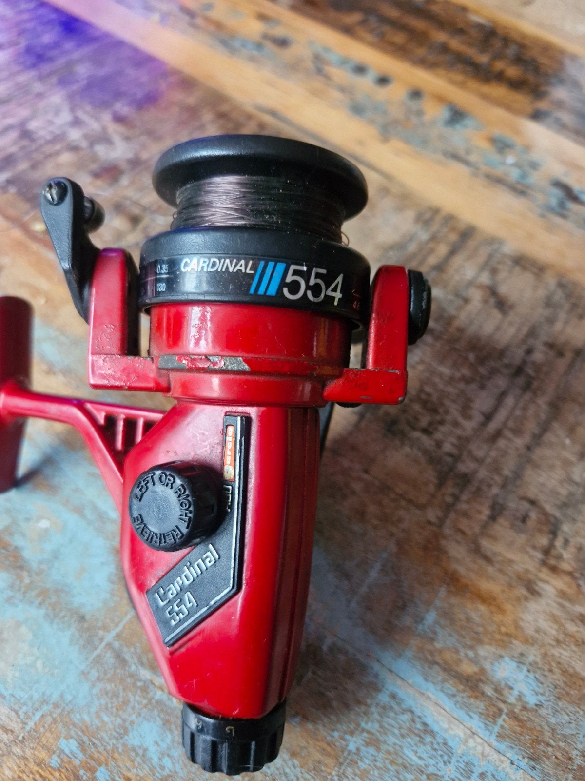 ABU Garcia Cardinal 554 Vismolen - Vintage Rood, Ophalen, Gebruikt, Molen