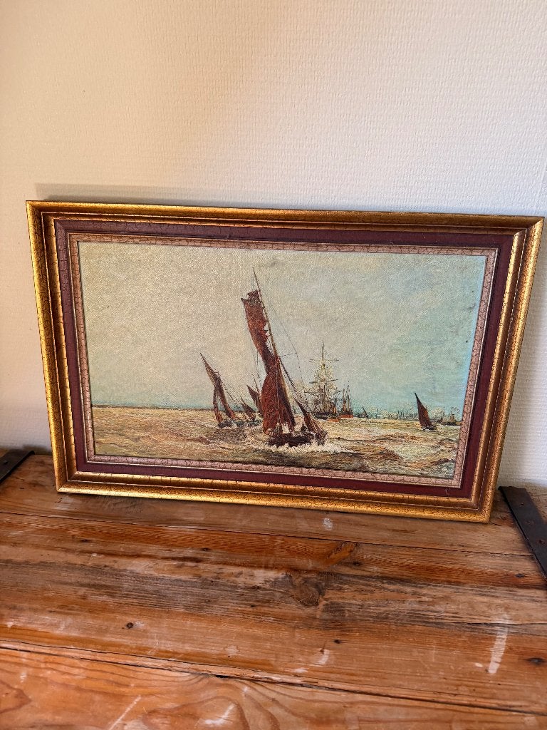 Prachtig Maritiem zeegezicht schilderij, Ophalen, Maritiem / water, Doek, Oud hollands