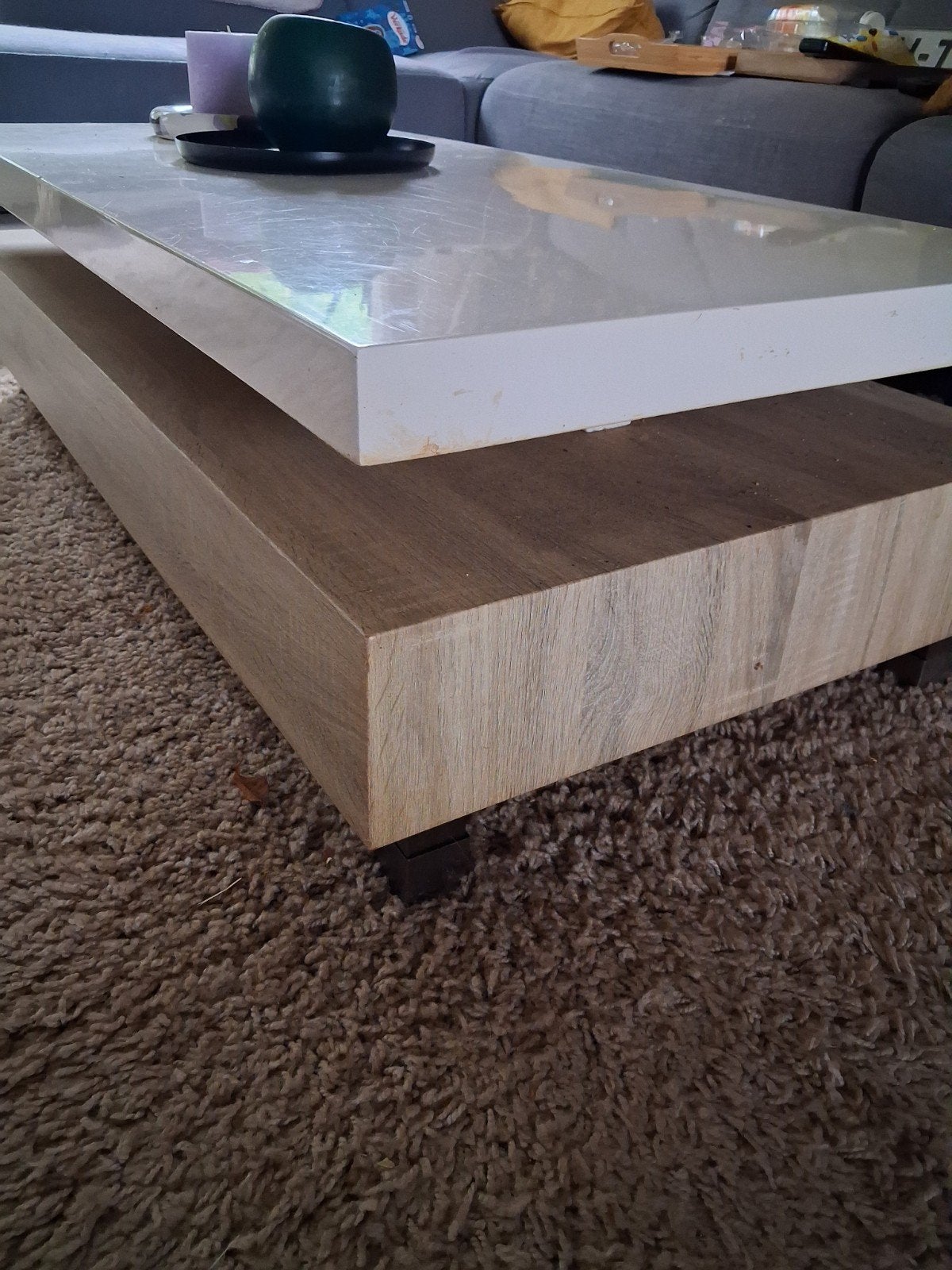 mooie salontafel 118x58x35, Ophalen, 100 tot 150 cm, 50 tot 100 cm, Zo goed als nieuw