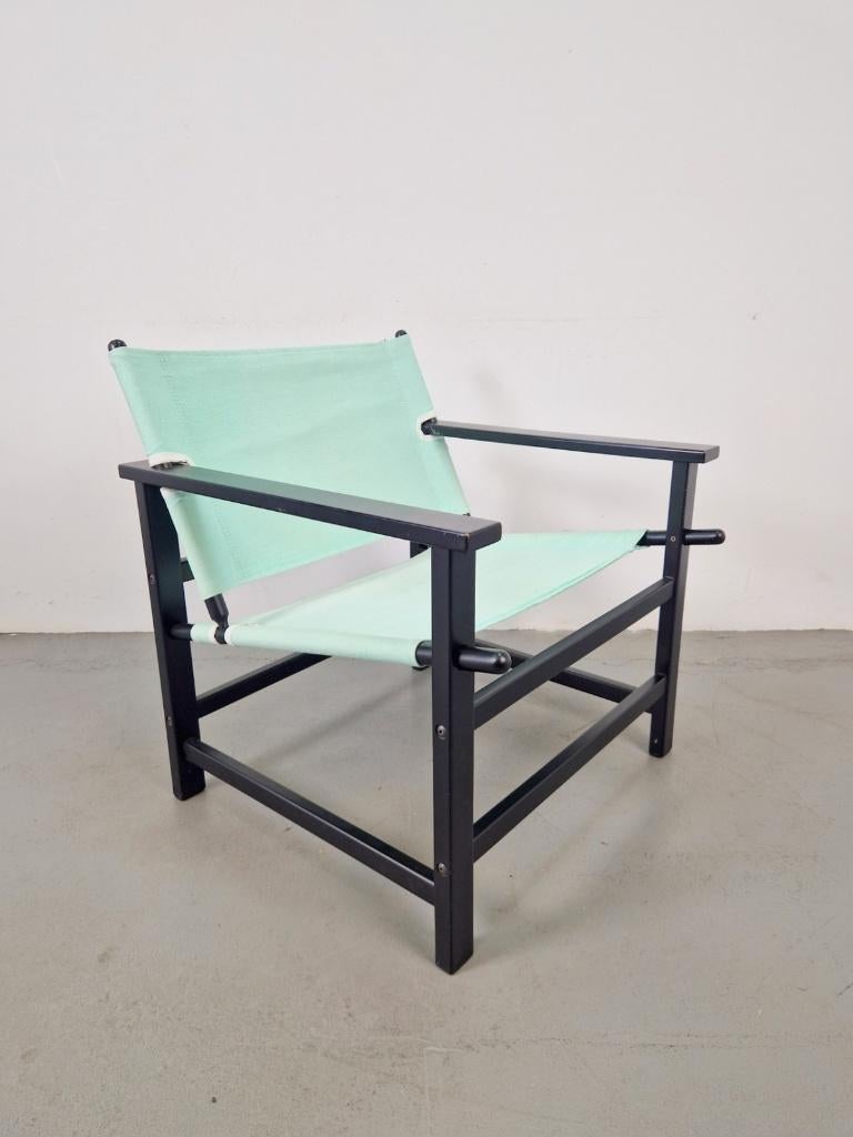Vintage safari chair hyllinge møbler denmark 1970 fauteuil, N, Vintage, 75 tot 100 cm, Ophalen of Verzenden