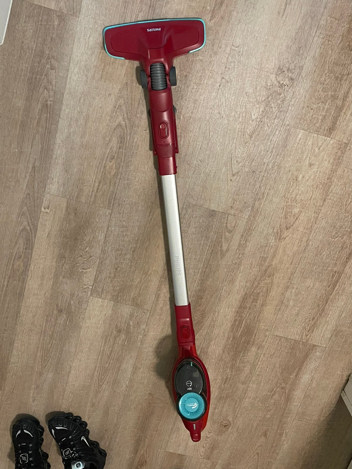 Philips SpeedPro Steelstofzuiger - Rood, Draadloos, Gebruikt, Philips, Draadloos, Ophalen of Verzenden