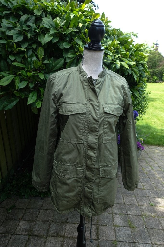 nieuw - stoere kaki groene katoenen inbetween jas Divided 38, Maat 38/40 (M), Divided, Nieuw, Ophalen of Verzenden